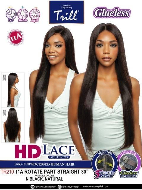 Mane Concept Trill 100% Unprocessed Human Hair HD Lace Front Wig - TR210 STRAIGHT 30"