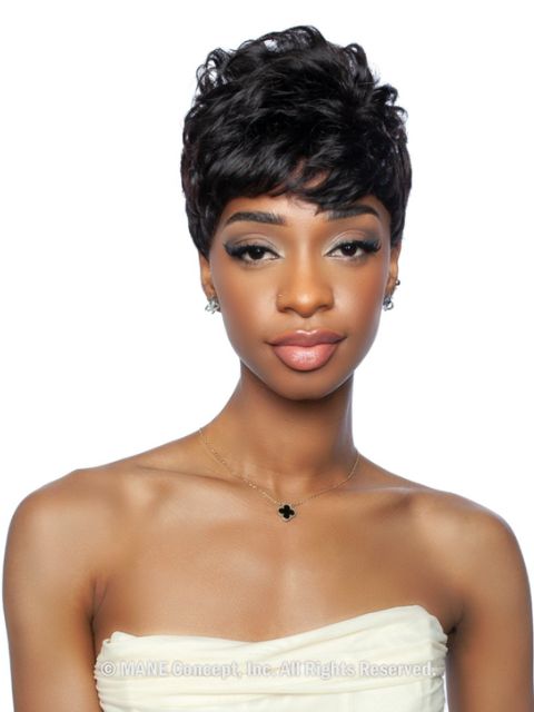 Mane Concept Trill 11A 100% Unprocessed Human Hair Full Wig - TR1152- EDGY PIXIE