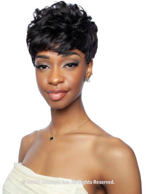 Mane Concept Trill 11A 100% Unprocessed Human Hair Full Wig - TR1152- EDGY PIXIE