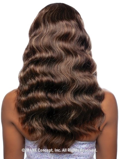 Mane Concept Trill 11A 100% Unprocessed Human Hair Full Wig - TRM118 BARREL WAVE FULL BANG 22"