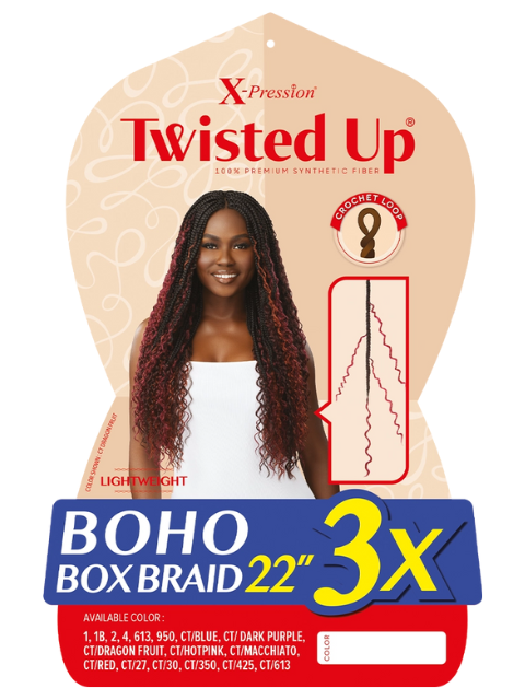 Outre X-Pression Twisted Up 3X BOHO BOX Braid 22