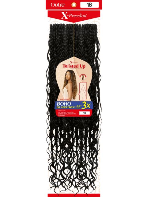 [MULTI PACK DEAL] Outre X-Pression Twisted Up Crochet Braid 3X BOHO ISLAND TWIST 22" - 10pcs