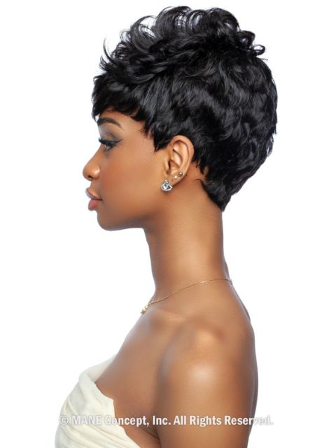 Mane Concept Trill 11A 100% Unprocessed Human Hair Full Wig - TR1152- EDGY PIXIE