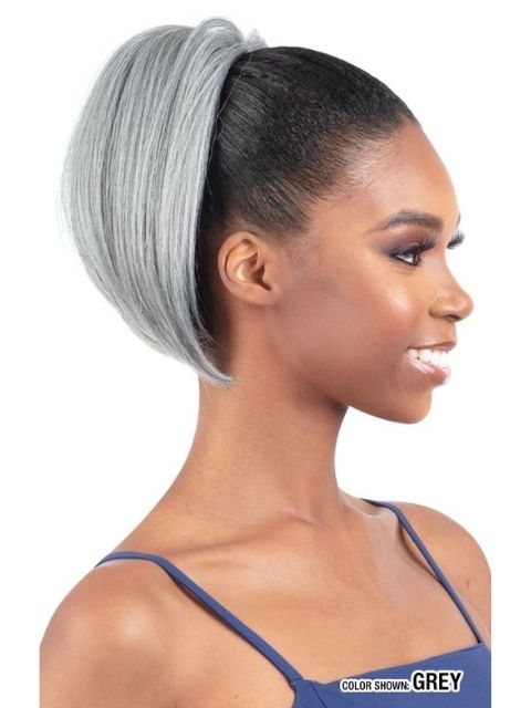 Model Model Miss Divine Human Hair Blend MasterMix Drawstring Ponytail- YAKY FLIP IN