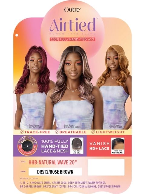 Outre Airtied 100% Fully Hand-tied Wig HHB- NATURAL WAVE 20"