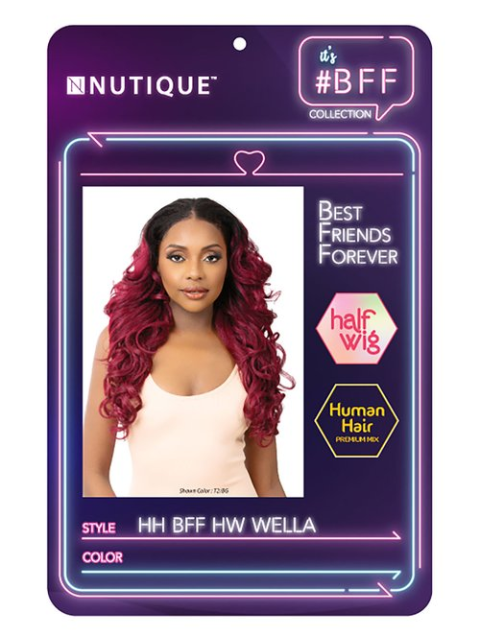 Nutique BFF Collection 100% Human Hair Mix Half Wig - HW WELLA