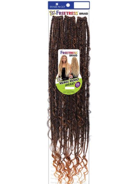 [MULTI PACK DEAL] Shake N Go FreeTress 3X REBEL BOHO BRAID 26" Braid - 10PCS