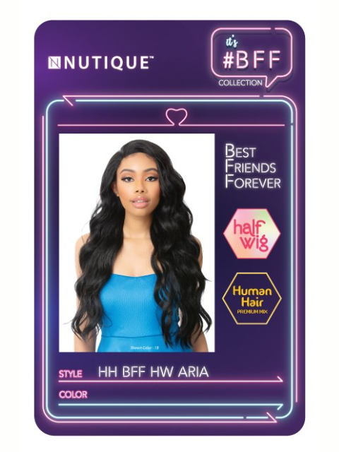 Nutique BFF Collection 100% Human Hair Mix Half Wig - HW ARIA
