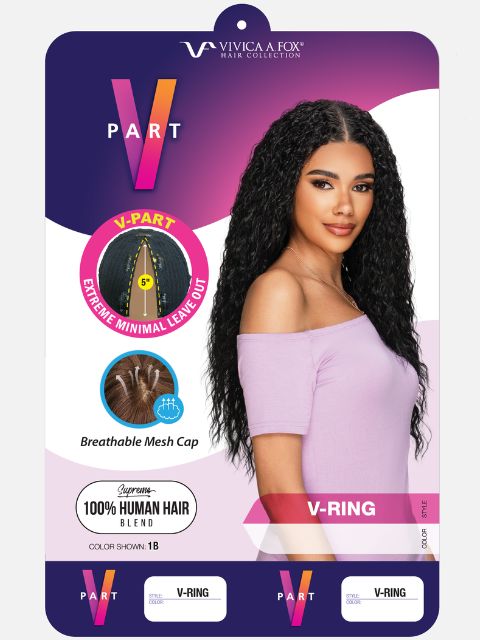 Vivica A Fox 100% Human Hair Blend U Part & V Part Wig - V-RING