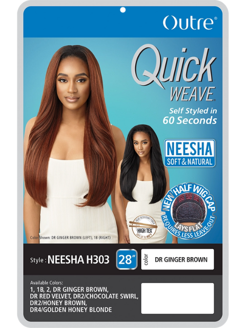 Outre Quick Weave Soft and Natural Half Wig - NEESHA H303