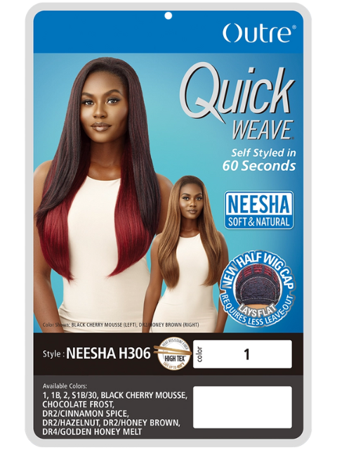 Outre Quick Weave Soft and Natural Half Wig - NEESHA H306