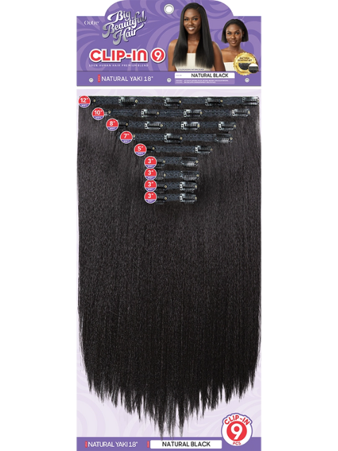 Outre Big Beautiful Hair NATURAL YAKY Clip In Hair 18 9pc