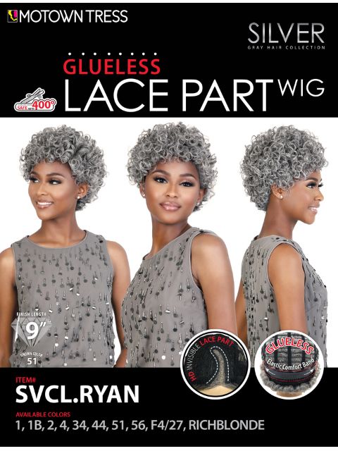 Motown Tress Silver Gray Hair Glueless HD Lace Wig - SVCL.RYAN