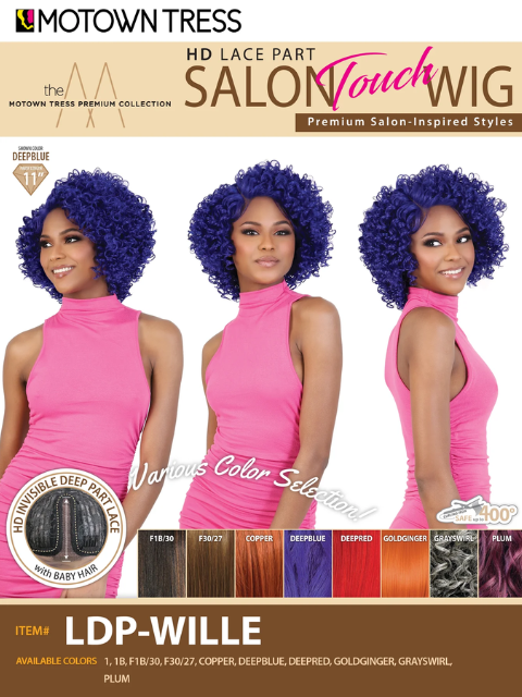 Motown Tress Glam Touch Glueless HD Lace Deep Part Lace Wig - LDP-WILLIE