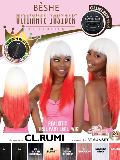Beshe Ultimate Insider Collection Glueless Crown Part Lace Wig - CL.RUMI