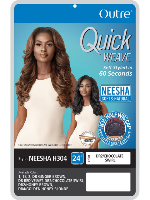 Outre Quick Weave Soft and Natural Half Wig - NEESHA H304