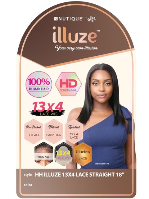 Nutique Illuze HD Undetectable Human Hair 13x4 Lace Front Wig  STRAIGHT 18"