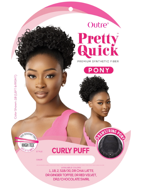 Outre Pretty Quick Pony Ponytail - CURLY PUFF