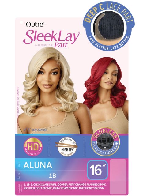 Outre SleekLay Part HD Transparent Deep C Lace Front Wig - ALUNA