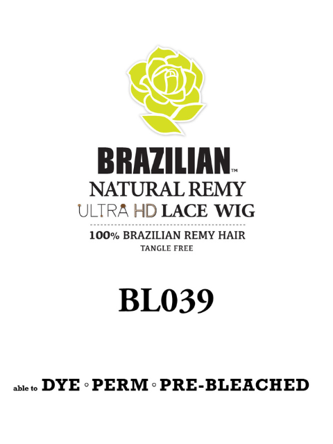 Harlem 125 100% Human Hair Brazilian Natural Ultra HD Lace Wig - BL039