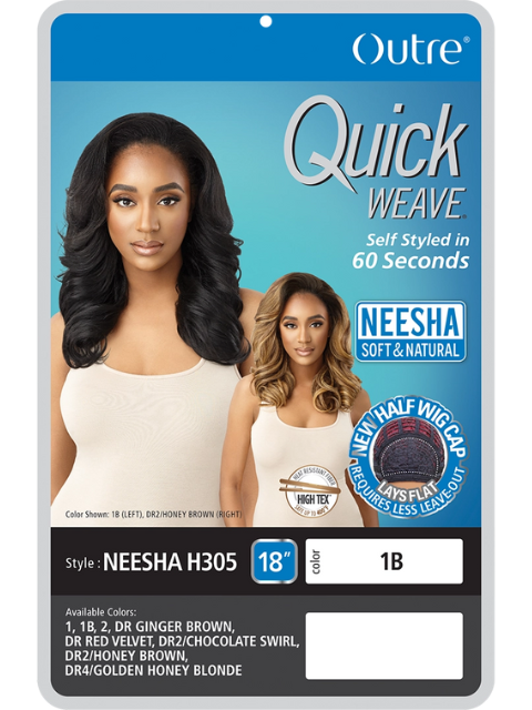 Outre Quick Weave Soft and Natural Half Wig - NEESHA H305