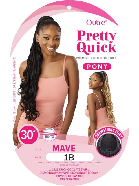 Outre Pretty Quick-Pony Drawstring Ponytail - MAVE