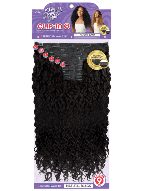 Outre Big Beautiful Hair PERUVIAN WAVE Clip In Hair 18 9pc