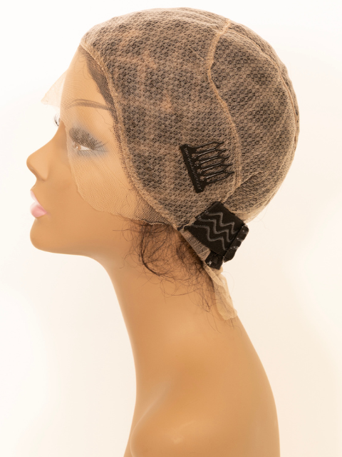Janet Collection Melt 100% Human Baby Hair with Nuskin Air Lace Crochet Wig Cap