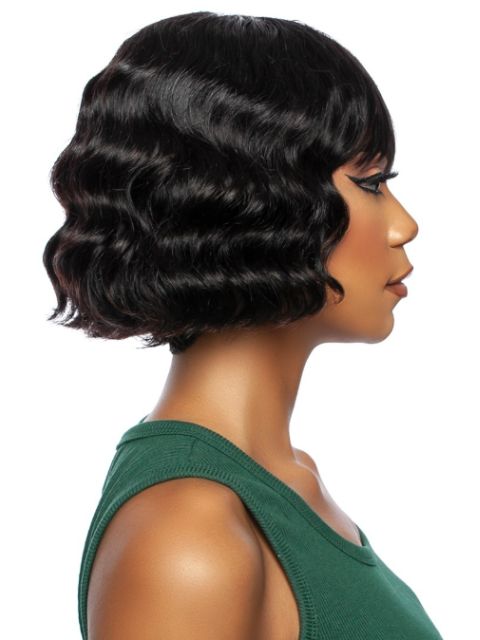 Mane Concept Trill 11A 100% Unprocessed Human Hair Full Wig-OCEAN WAVE  WITH BANG 8"(TR1133)