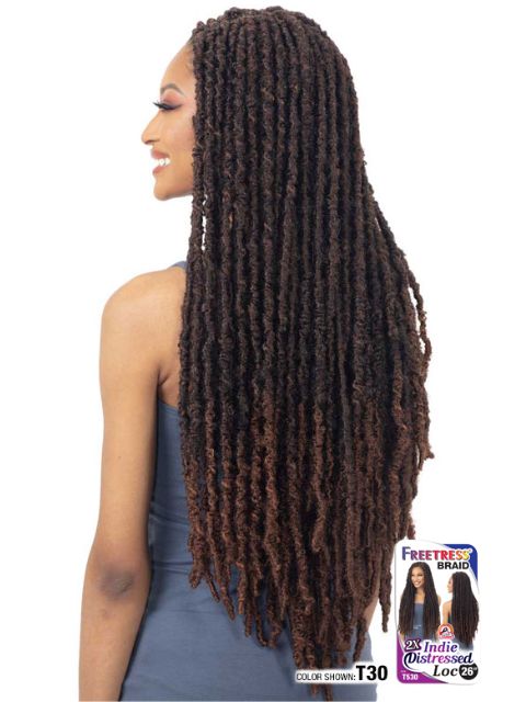 [MULTI PACK DEAL] Shake N Go FreeTress 2X INDIE DISTRESSED LOC 26" Braid - 10PCS