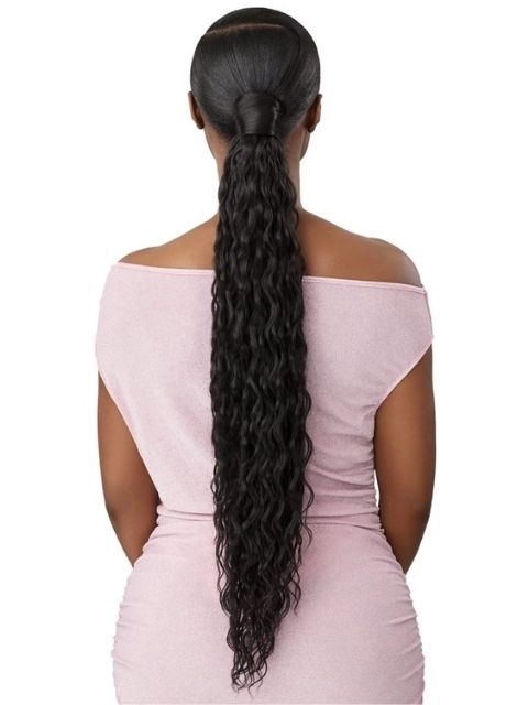 Outre Pretty Quick Wrap Pony Ponytail - WATER WAVE 28"