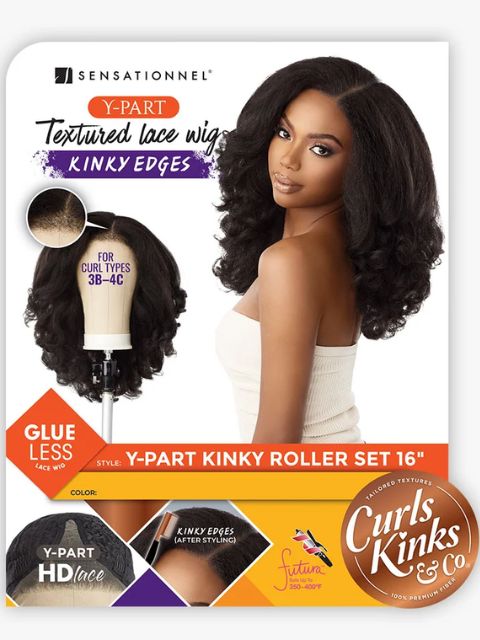 Sensationnel Premium Synthetic CURLS KINKS & CO_KINKY EDGES Y-PART KINKY ROLLER SET 16" Lace Wig