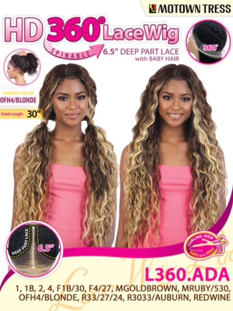 Motown Tress HD 360 Spinable 6.5" Deep Part Lace Wig - L360.ADA