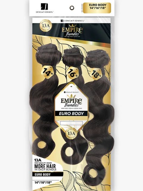 Sensationnel 13A Empire Bundles 100% Human Hair MULTI  EURO BODY Weave