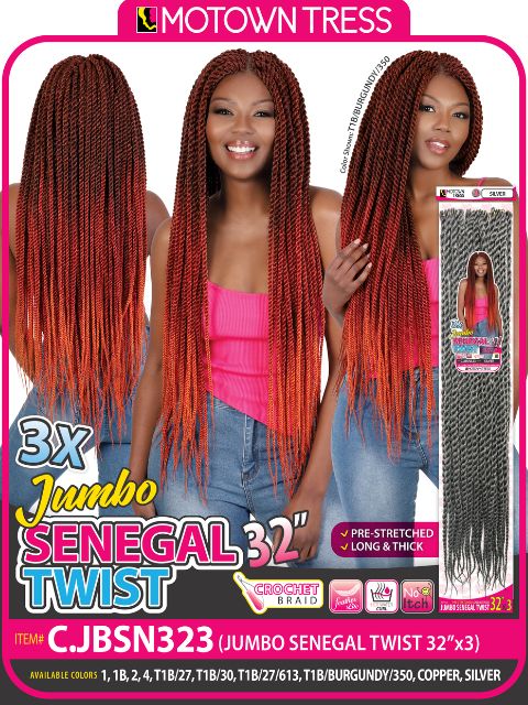 Motown Tress 3X JUMBO SENEGAL TWIST 32