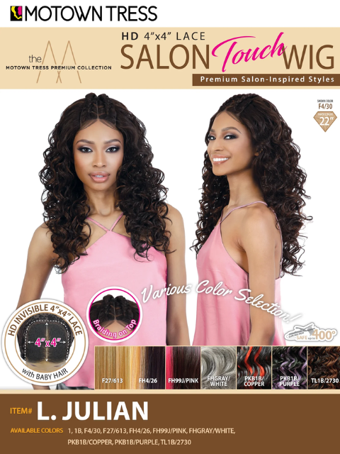 Motown Tress Salon Touch 4"x4" HD Lace Wig - L.JULIAN