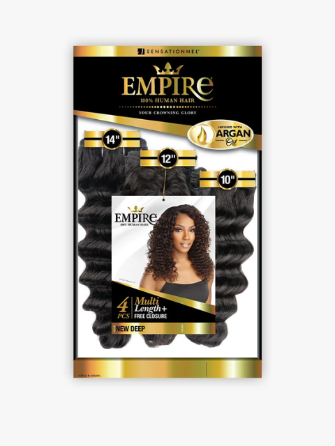 Sensationnel Empire Collection 100% Human Hair MULTI NEW DEEP Weave 4pc