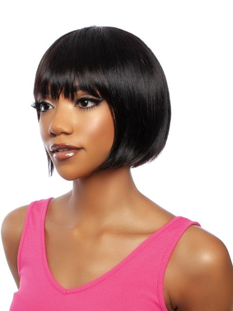 Mane Concept Trill 13A 100% Unprocessed Human Hair Full Wig - STRAIGHT WITH BANG 8"(TR1331)