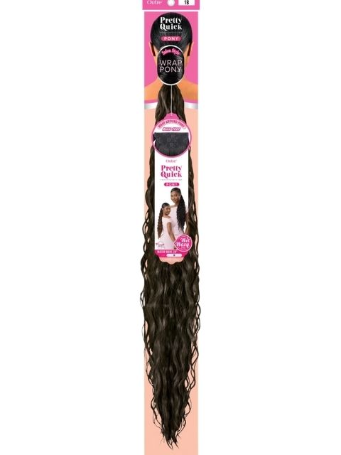 Outre Pretty Quick Wrap Pony Ponytail - WATER WAVE 28"