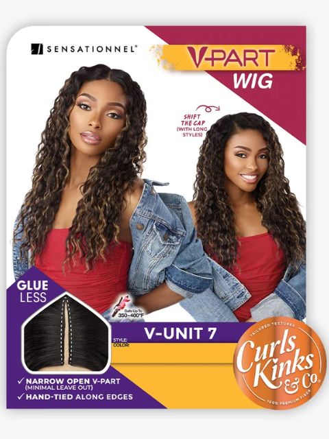 Sensationnel Premium Synthetic CURLS KINKS & CO_V-PART V-UNIT 7" Wig