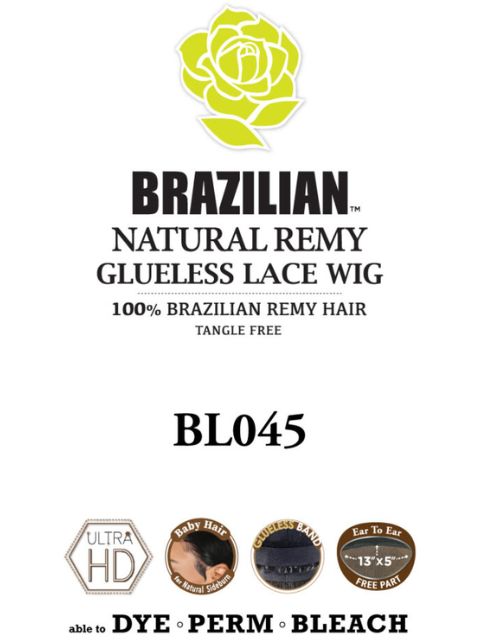 Harlem 125 100% Human Hair Brazilian Natural Remy 13x5 Ultra HD Lace Wig" - BL045 BRAZILIAN CURL 24"