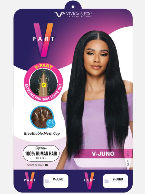 Vivica A Fox 100% Human Hair Blend U Part & V Part Wig - V-JUNO