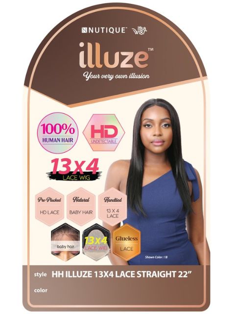 Nutique Illuze HD Undetectable Human Hair 13x4 Lace Front Wig  STRAIGHT 22"