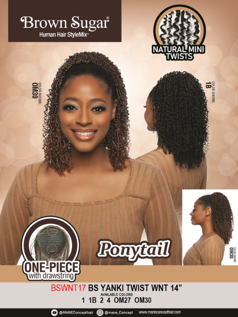 Mane Concept Brown Sugar BSWNT17 - BS YANKI TWIST WNT 14" Ponytail