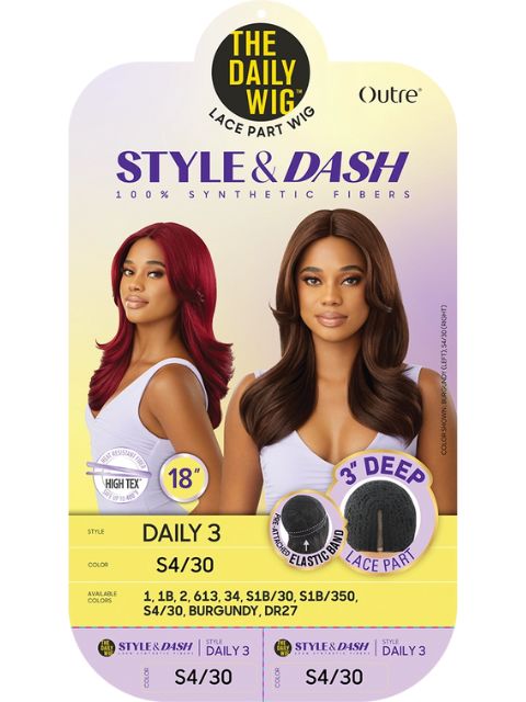 Outre Premium Daily Style and Dash Lace Part Wig - DAILY3