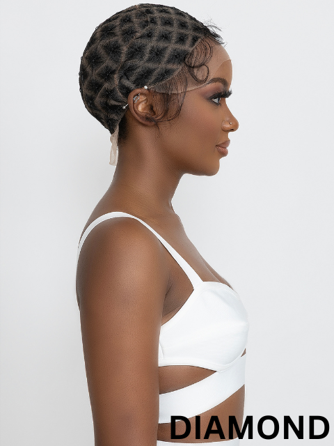 Janet Collection Melt 100% Human Baby Hair with Nuskin Air Lace Crochet Wig Cap