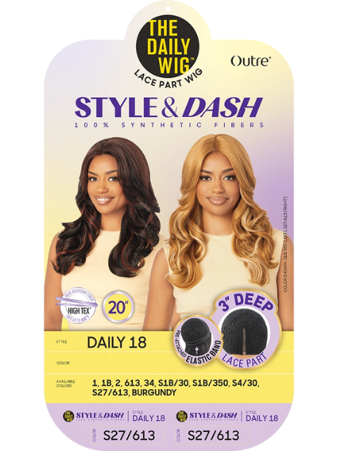 Outre Premium Daily Style and Dash Lace Part Wig - DAILY18
