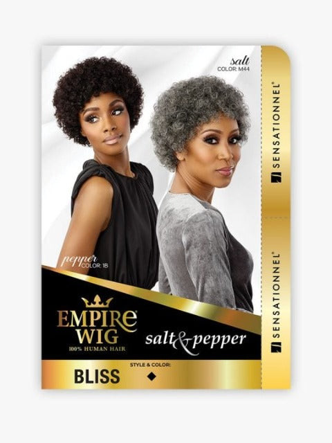 Sensationnel Empire Celebrity Human Hair Salt & Pepper Wig - BLISS