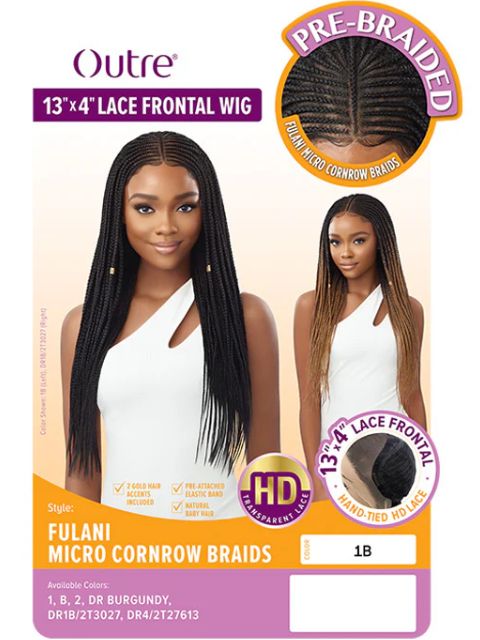 Outre Pre-Braided 13x4 Glueless HD Lace Frontal Wig- FULANI MICRO CORNROW BRAIDS" *FINAL SALE