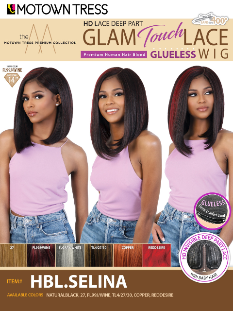 Motown Tress Glam Touch Glueless HD Lace Deep Part Lace Wig - HBL.SELINA
